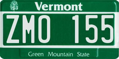 VT license plate ZMO155