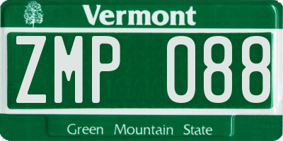 VT license plate ZMP088