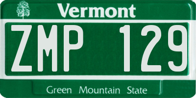 VT license plate ZMP129