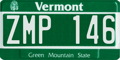 VT license plate ZMP146