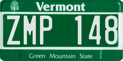 VT license plate ZMP148
