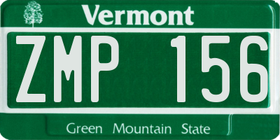 VT license plate ZMP156