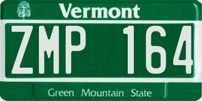 VT license plate ZMP164