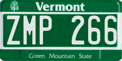 VT license plate ZMP266