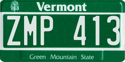 VT license plate ZMP413