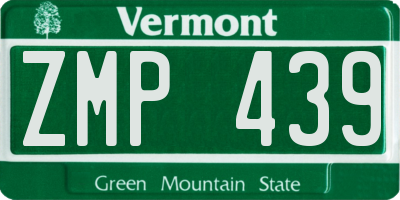 VT license plate ZMP439