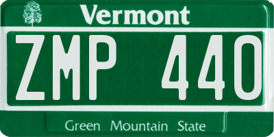 VT license plate ZMP440