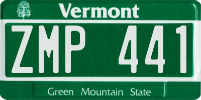 VT license plate ZMP441