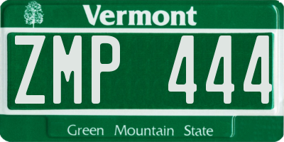 VT license plate ZMP444