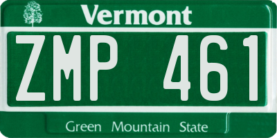VT license plate ZMP461