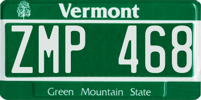VT license plate ZMP468