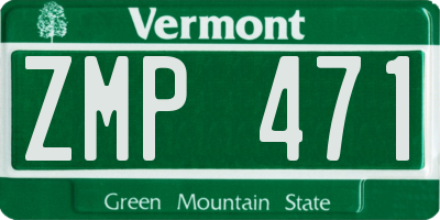 VT license plate ZMP471