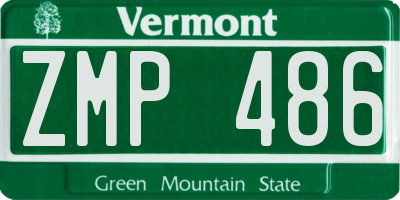 VT license plate ZMP486