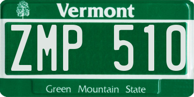 VT license plate ZMP510