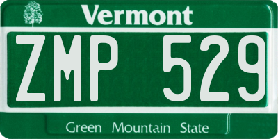 VT license plate ZMP529