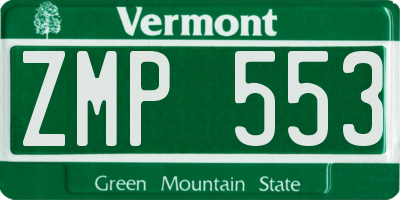 VT license plate ZMP553