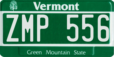 VT license plate ZMP556