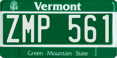VT license plate ZMP561