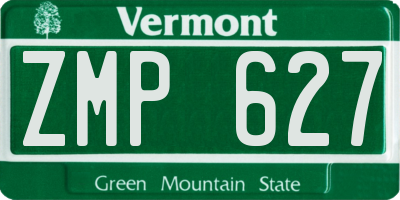 VT license plate ZMP627