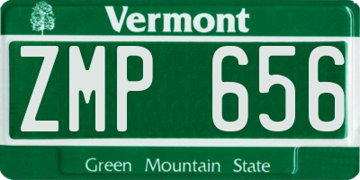 VT license plate ZMP656