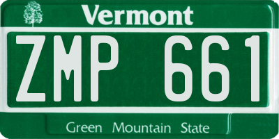 VT license plate ZMP661