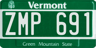 VT license plate ZMP691