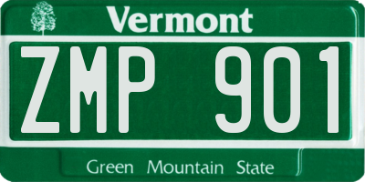 VT license plate ZMP901