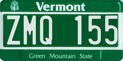 VT license plate ZMQ155