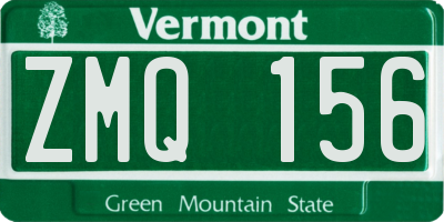 VT license plate ZMQ156