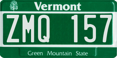 VT license plate ZMQ157