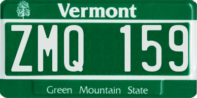 VT license plate ZMQ159