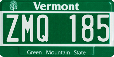 VT license plate ZMQ185