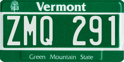 VT license plate ZMQ291