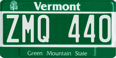 VT license plate ZMQ440