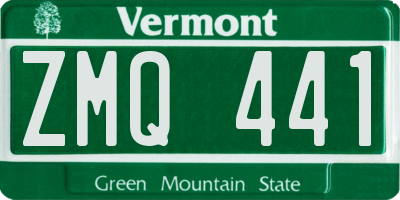 VT license plate ZMQ441