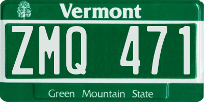 VT license plate ZMQ471