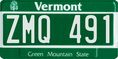VT license plate ZMQ491