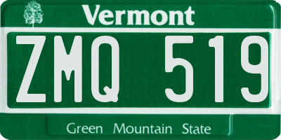 VT license plate ZMQ519