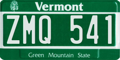 VT license plate ZMQ541