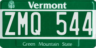 VT license plate ZMQ544