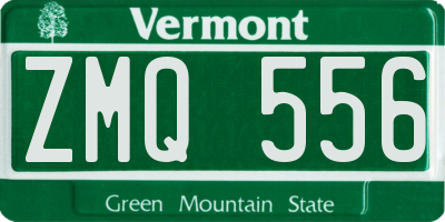 VT license plate ZMQ556