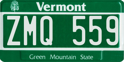 VT license plate ZMQ559