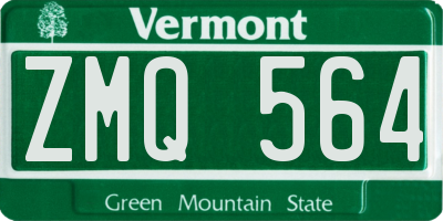 VT license plate ZMQ564