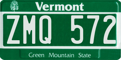 VT license plate ZMQ572
