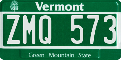 VT license plate ZMQ573