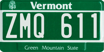 VT license plate ZMQ611