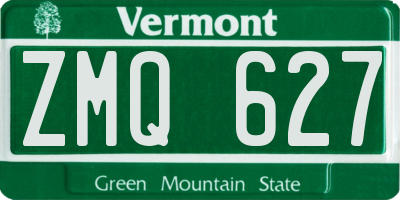 VT license plate ZMQ627