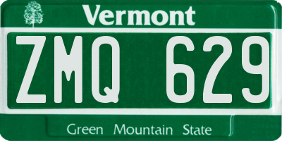 VT license plate ZMQ629