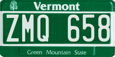 VT license plate ZMQ658