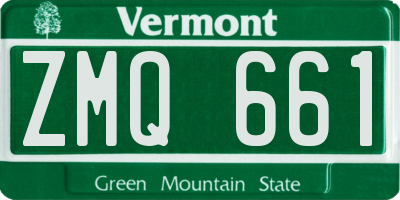VT license plate ZMQ661